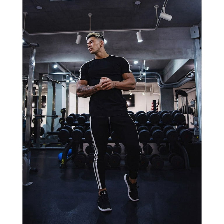 Joggers Pants Men Running Sweatpants Striped Track Pants Gym Fitness Sports  Trousers Male Bodybuilding Training Bottoms