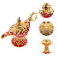 thumbnail image 3 of Miangastore 1Set Retro Lamp Ornament Imitated Lamp Red Zinc Alloy Home Decor Desktop Ornament, 3 of 8