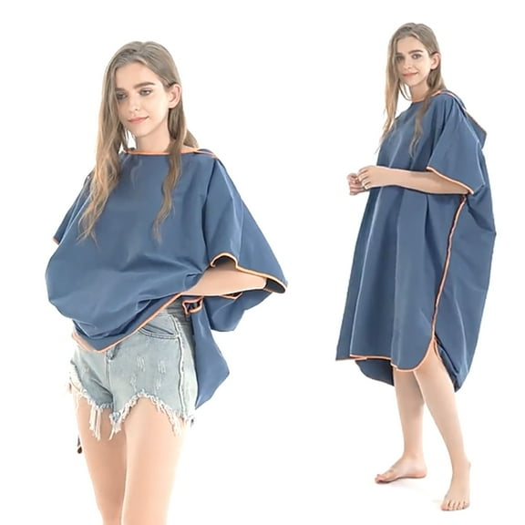 Quick Dry Surf Poncho Changing Towel Robe Hoodie for Adults Men Women,Microfiber Beach Wetsuit Tops Surfing Swimming Bathing Parka -One Size Fits All