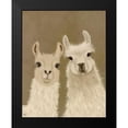 thumbnail image 2 of Fab Funky 12x14 Black Modern Framed Museum Art Print Titled - Llama Duo, Looking at You, 2 of 5