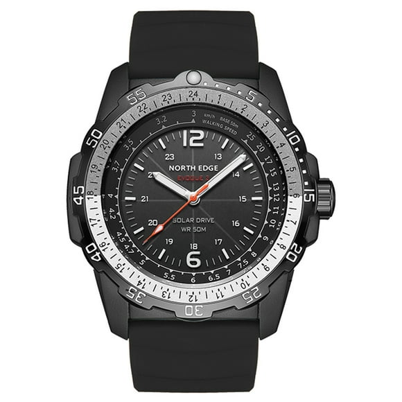 Men's Solar Powered Digital Watch 50M Waterproof Outdoor Sports Watch Luminous Watch