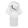 thumbnail image 3 of Dihao Womens Robes Women Robe Lightweight Long Sleeve Knit Bathrobe Summer Soft Knee Length Sleepwear Robes V Neck Love Printed Lace up Ice Silk Bathrobe Sexy Home Clothing, 3 of 3