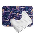 thumbnail image 6 of Yiaed Floral Hippie Mushrooms Print Bathroom Mat Set 2 Pieces Mat Anti-Skid Pad Ultra Soft and Absorbent Bathroom Bath Mat Contour Bath Rugs for Toilet Base, 6 of 6