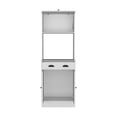 thumbnail image 3 of Cterwk 66.3" H Kitchen Pantry Cabinet with Drawer and Microwave Stand, White, 3 of 7