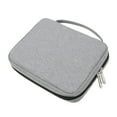 thumbnail image 1 of Generic Dual-Layer Waterproof Nylon Organizer for Electronics - Compact Travel Case for Chargers, Cables, SD Cards, and More, Lightweight & Durable, Grey, 1 of 6