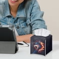 thumbnail image 6 of POLERO Tissue Box Cover, Cool Wolf Square Tissue Box Holder with Bottom Belt - Waterproof PU Leather Decorative Organizer for Tabletop, Bathroom, Car, Office, 6 of 7