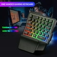 thumbnail image 2 of Teclado K7 para juegos con una sola mano, teclado con cable, transmisión de luz RGB en color, 2 of 8