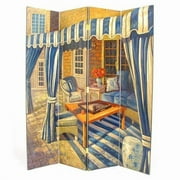 Wayborn Hand Painted The Patio Room Divider