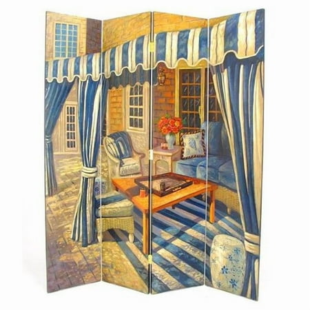 Wayborn Hand Painted The Patio Room Divider