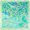 Green, variant on Watercolor Tropical Leaf Pattern Square Bandana Scarf