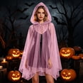 thumbnail image 2 of AnuYalue Tulle Cloak Hooded Cape for Women Men Mesh Sheer Cloak Bride Ghost Wedding Halloween Cosplay Party Shawl, 2 of 7