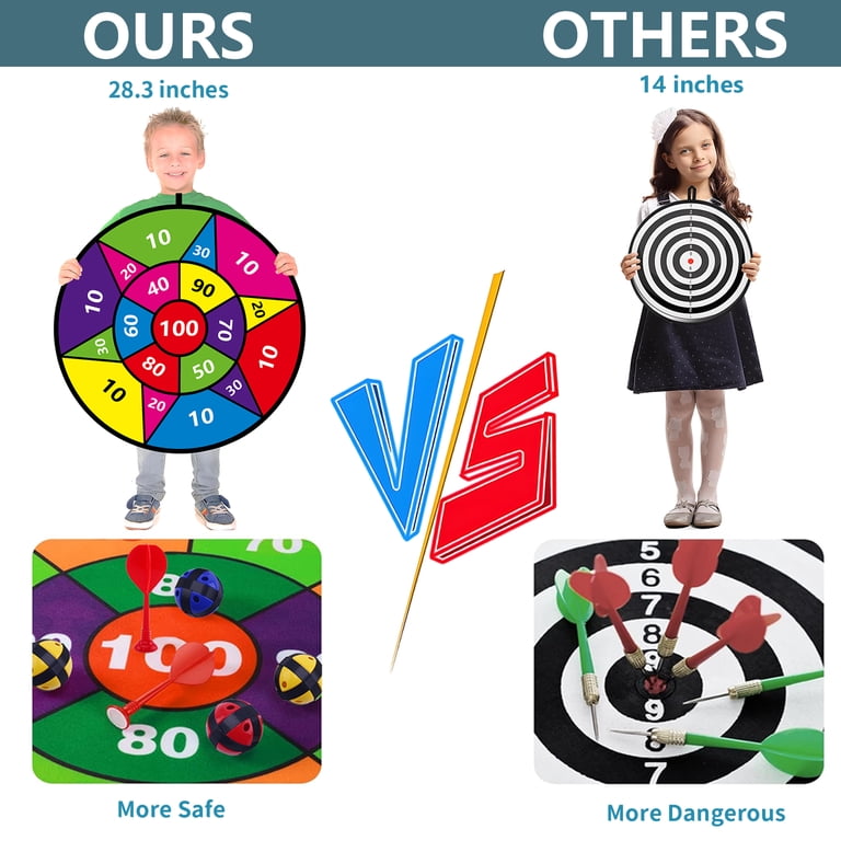 Cyrico Large Dart Board, 28.3 Inch Kids Game Set photo 2