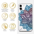 thumbnail image 4 of Case Yard iPhone-12-Mini Case Clear Soft & Flexible TPU Ultra Low Profile Slim Fit Thin Shockproof Transparent Bumper Protective Cover Drop Protective Cell Phone Cases (Astra Mandala), 4 of 8