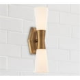 thumbnail image 5 of WAC Lighting Locke 1-Light LED 3000K Modern Aluminum Wall Sconce in Brass, 5 of 6