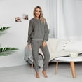 thumbnail image 4 of Fleece Pajamas Set for Women's Soft Casual Warm Winter Sweatsuit Pullover and Long Pants Sets Fuzzy Pj's Loungewear, 4 of 5