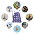 thumbnail image 6 of Sikiie Skull Flower Drawstring Backpack Drawstring Bags, Draw String Back Bag for Sports, Gym, Travel, Swimming, Beach-Medium, 6 of 6