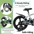thumbnail image 6 of iRerts Kids Bike, 16 Inch Kids Bicycle for Boys Girls Ages 3-7, Toddlers Bike with Water Bottle Holder, Training Wheels with Night Glow, Adjustable Seat, Gray, 6 of 8