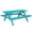 Aruba, variant on Keystone Amish Co. Poly Composite Table with attached Benches, 6-Foot, Turf Green