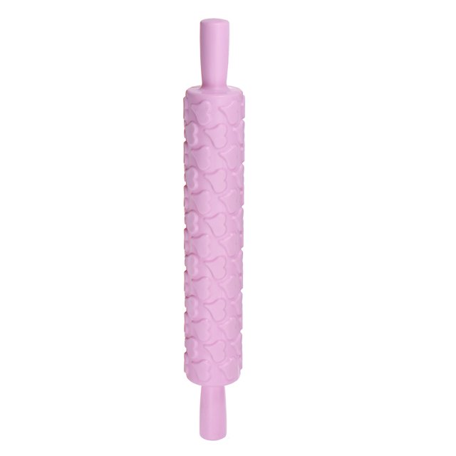 Patrón Relieve Rodillo Pasador Unique Bargains Rodillo Pasadores PP Plástico 14.57' x 1.97' Púrpura claro