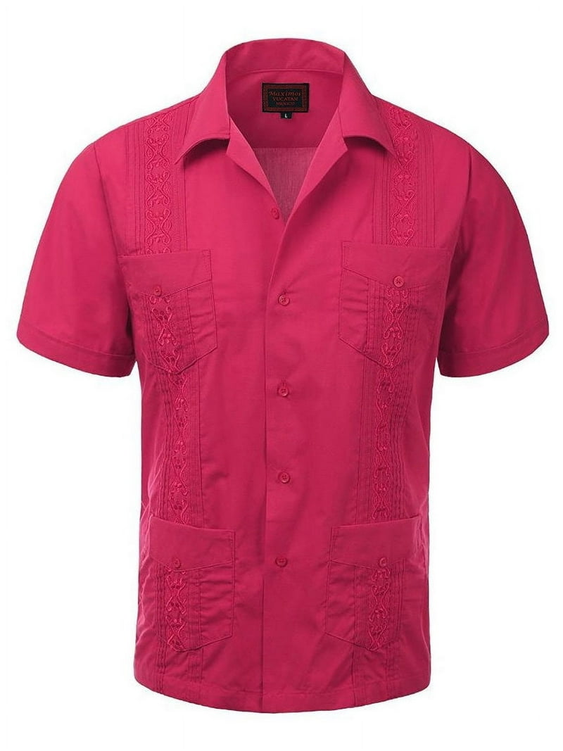mens coral short sleeve dress shirt Men's Slim Fit Dress Shirt Color Coral, Small (Neck 14-14 Sleeves 32/33)