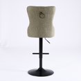 thumbnail image 4 of LEGAHOME Adjustable Bar Stools Set of 2, 26” Swivel Counter Height Bar Stools with Handcrafted Buttons and Hammered Rivets, Vintage American Bar Stools for Kitchen Island, Bar, Home, Olive Green, 4 of 9