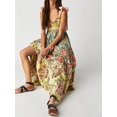 thumbnail image 4 of Brewee Robe Boho à Imprimé Floral d'Été 2024 pour Femmes, Bretelles Spaghetti, Volants, Ligne A, Longue Robe Maxi de Plage, 4 of 7