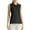 Black, variant on BLOCLOALO Women Blouses Dressy Shirts Women's Summer Solid Color Shirt Stand Up Collar Sleeveless Casual Sports Top Tennis Short Sleeve Blouses for Women Basic Tops Womens Fitted Tops Beige L