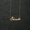 thumbnail image 5 of Vakki Name Customized Necklace Crown Shaped Personalized Necklace Stainless Steel Nameplate Necklace 18K Gold Plated Chain Jewelry for Women, 5 of 5