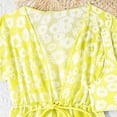 thumbnail image 4 of Staki Girls 3 Piece Swimsuit Girls Swimsuit 3 Piece Tropical Print Bikini Set Teens Bathing Suit with Drawstring Quick Dry Cover Up 5-12Y(Yellow,7-8 Years), 4 of 6