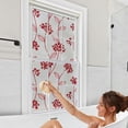 thumbnail image 4 of DKTIE 17.7"x78.7" Red-Golden Elegant Floral Pattern Canvas Texture Decorative Frosted Window Film , Two-Way Privacy Protection, UV Radiation Block, Easy Electrostatic Installation, 4 of 8