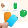 thumbnail image 4 of Uxcell Aluminum Blank Tags Rectangle Metal Stamping Blanks Pet ID Label with Key Rings Green 15Pcs, 4 of 6