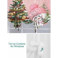 thumbnail image 3 of Snowman Christmas Tie Up Curtains for Windows 63 Inch Length Balloon Curtains Kitchen Adjustable Balloon Window Shade Green Xmas Tree Ball Snowflake Winter Tie Up Bathroom Curtain Window 46"x63", 3 of 6