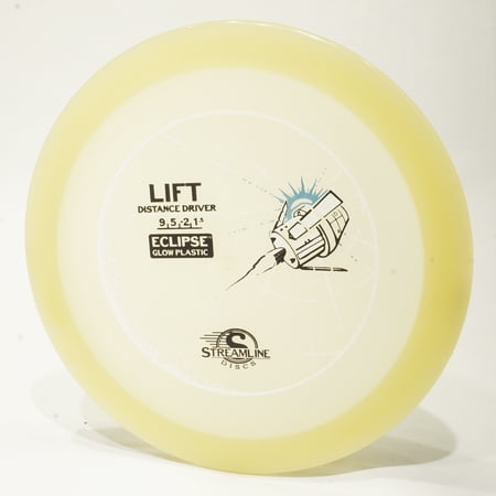 Streamline Glow Eclipse Lift Disc Golf Distance Driver Glows in the Dark Pick Color/Weight [Stamp & Exact Color May Vary]