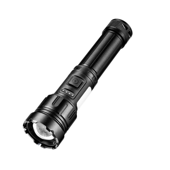 Rechargeable Zoomable Flashlight With Magnetic Base 7 Lighting Modes Waterproof For Outdoor Camping Emergency