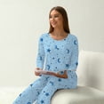 thumbnail image 6 of MINTREUS Women's Pajama Set Long Sleeve Sleepwear Ladies Soft Pjs Lounge Sets, 6 of 6