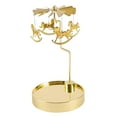 thumbnail image 2 of Candelabro giratorio dorado para el hogar, centros de mesa para bodas 19cm, 2 of 9