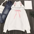thumbnail image 1 of Puntoco Moda Mujer Casual Encantador Color Sólido Camiseta de Manga Larga Blusa Con Capucha de Conejo Tops Liquidación Puntoco Puntoco-4598, 1 of 8