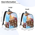 thumbnail image 5 of Geaub trip to london durable canvas backpack: stylish, lightweight, and spacious with adjustable straps, 5 of 7