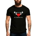 thumbnail image 2 of UVEASISHA Valentines Day Short Sleeve T Shirts for Men Funny Heart Print Crewneck Graphic Tees Regular Fit Casual Gym Workout Shirt Black M, 2 of 7