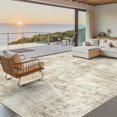 thumbnail image 1 of Alfombra de área Soalmost 229 x 305 cm antideslizante y lavable, beige y gris, 1 of 9