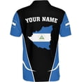 thumbnail image 3 of Lotusprinthandmade Personalized Name & Number Nicaragua Pride Men Polo Shirt (Lightweight) S-5XL Multicolor (4XL), 3 of 7