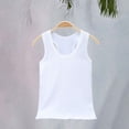 thumbnail image 5 of UACY Girl Cotton Sleeveless Shirt Strap Racerback Athletic Tank Top Toddler Summer Comfy Top Kid Girls Soft Yoga Casual Undershirt (White, 3-4 Years), 5 of 7