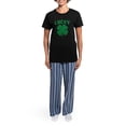 thumbnail image 4 of CafePress - Lucky Women's Dark Pajamas - Women's Short Sleeve Print T-Shirt and Pants Dark Cotton Pajama Set, 4 of 7
