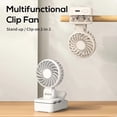 thumbnail image 2 of Mini Ventilador Portátil con Clip: Ventilador Recargable para Exteriores, Enfriador de Aire con Velocidades Ajustables, Ideal para Viajes. A, 2 of 5