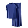 thumbnail image 3 of 2 Pack ylioge Womens Modal-Pajama Sets with Pockets 2 Piece Loungewear Outfits Casual Lightweight Solid Cap Sleeve Tops Wide Leg Pants Homewear Pajamas Set, 3 of 8