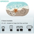 thumbnail image 2 of Beach Bathroom Rugs Coastal Seashell Bath Mat Funny Extra Soft Tufted Quick Dry Bath Mats for Bathroom Ocean Wave Starfish Decor Carpet Shower Non Slip Bath Rug, 2 of 7