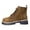 Brown, variant on vauyc Fall Booties Ankle Boots for Women Low Heel Fashionable Ankle Boots Suede Round Toe Lace Up Sole Comfortable Short Boots for Stylish Footwear