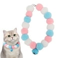 thumbnail image 4 of Pet Collar, Colorful Dog Bell Collar Plush Balls Comfortable  For Kitten For Puppy For Party Blue,Orange, 4 of 8