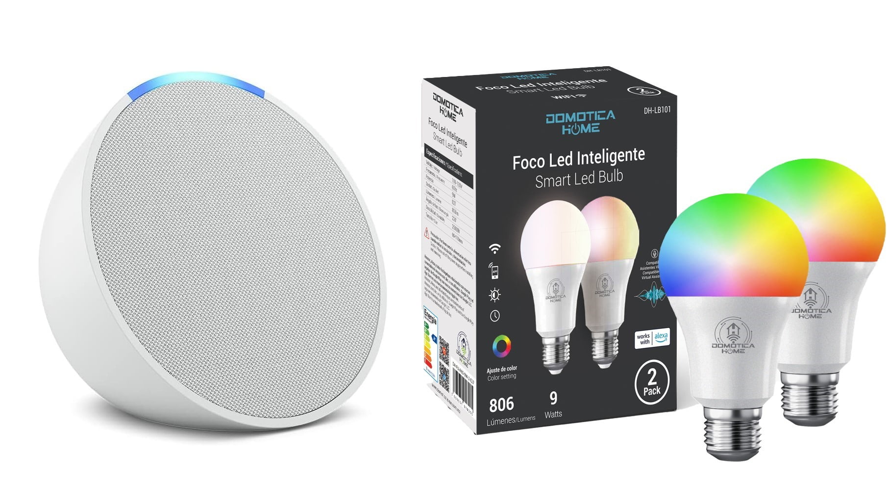 Domotica Di Alexa Domótica Luz Blanca Alexa Pack De Echo (4ª Gen