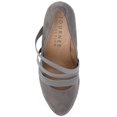 thumbnail image 5 of Journee Womens Loren Comfort Insole Narrow Width Round Toe Mid Block Heel Pumps, 5 of 10